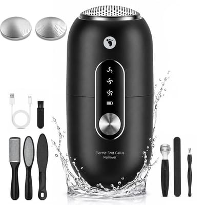 Namajunas - Eeltverwijderaar Elektrisch - 26000Pa Krachtige Motor - 3 Snelheden - Slimme Druksensor - LED-Display - IPX6 Waterdicht - USB-C Oplaadbaar-Inclusief 8-Delige Pedicureset - Voor Droge en Gebarsten Hielen