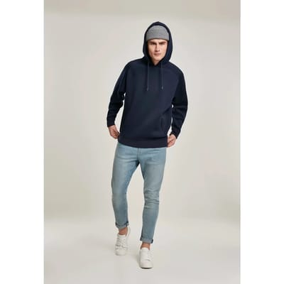 Urban Classics Hoodie/trui -M- Raglan Zip Pocket Blauw