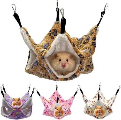 Comfortabele Hangmat voor Cavia's, Hamsters en Fretten - Dubbele 2-laags Bed voor Dieren, Ideaal voor Chinchilla's en Ratjes