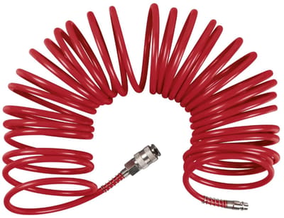PARKSIDE ® Persluchtslang spiraal - 10 Meter - Spiraalslang met universele snelkoppeling - maximale werkdruk 10 Bar -