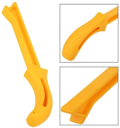 Dailygoods- Houtbewerking Pusher Geel - Duwstang - Veiligheidsaccessoire - Ergonomisch Handvat - Terugslagpreventie - Professioneel/Hobby Gebruik
