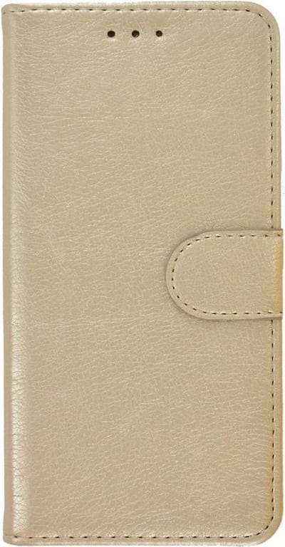 Geschikt voor iPhone 14 Hoesje - Bookcase - Pu Leder Wallet Book Case Goud Cover