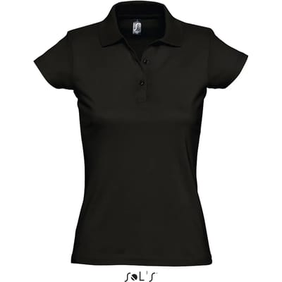 SOL'S Women´s Jersey Polo Shirt Prescott L534 - Deep Black - M