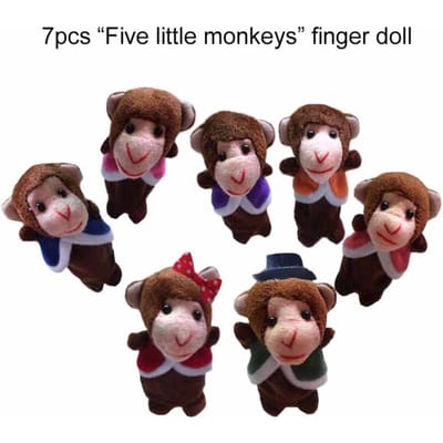 Kinderen Vingerpop Pluche Speelgoed Cartoon Varkentje Aap Fabel Verhaal Rollenspel Educatief Speelgoed Handpop voor Kinderen TMZ