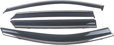 Raamschakelaar Raamdeflector - Windgeleider Zonnescherm - Rijden met Ramen - Krasbestendig Duurzaam Plastic - 900 Gram - Zwart