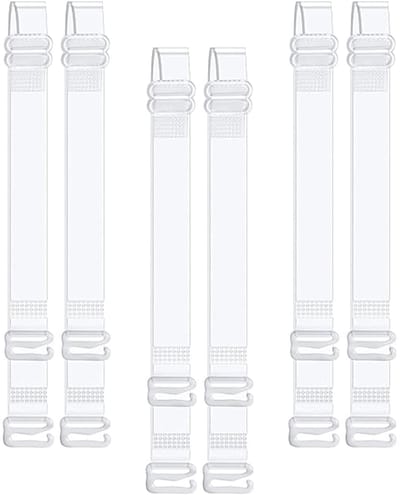 3 paar verstelbare bandjes - BH-bandjes - Dans-BH-bandjes - Antislip-vervangingsbandjes voor BH-bandjes - Geschikt voor strapless BH's voor vrouwen en meisjes - Zacht en antislip - Elastische dans-BH-bandjes - Verstelbare BH-bandjes - Transparant