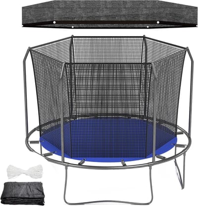 Trampoline hoes - Trampoline tent - Bescherming tegen zon - Waterafstotend gaas - 400 cm diameter - Zwart