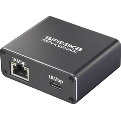 SpeaKa Professional SP-GNS-190 Splitter 1 + 1 poorten RJ45, USB-C 1 GBit/s USB-stroomverzorging