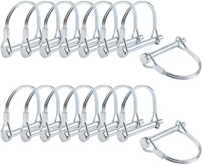 Dailygoods- Locking Pin 16 Stuks - Gegalvaniseerde Draadslotpen - Roestvrij Staal - Schacht Vergrendeling - Voor Boerderij/Tuinen - Eenvoudige Bevestiging - Vergrendelingspin
