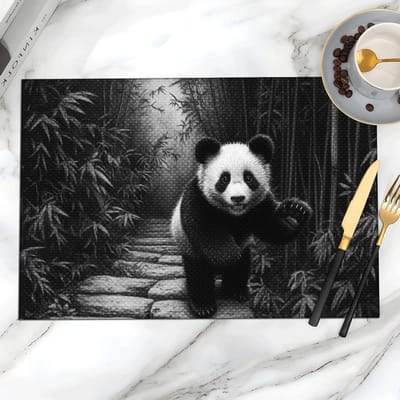 Afwasbare Placemats - Tafelonderleggers - Tafel Beschermen - Hittebestendig PVC - 30 x 45 cm - Zwart