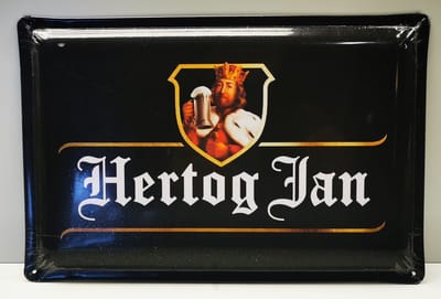 3D Metalen wandbord - Hertog Jan - Zwart - Mancave - Wand Decoratie - Metal sign - Mancave decoratie - Decoratie - Metalen borden - Tekst borden - Metalen bord