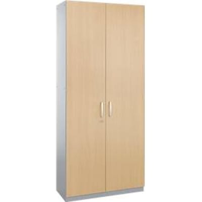 Schäfer Shop  Genius Vleugeldeurkast TETRIS SOLID, stalen romp, 6 ordnerhoogten, B 1000 mm, afsluitbaar, esdoornpatroon/blank aluminium