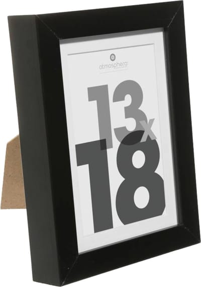 Atmosphera fotolijstje voor een foto van 13 x 18 cm - zwart - foto frame Eva - modern/strak ontwerp