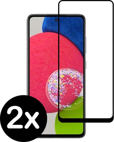 Smartphonica Samsung Galaxy A52s 5G full cover tempered glass screenprotector van gehard glas met afgeronde hoeken - 2 stuks geschikt voor Samsung Galaxy A52s 5G