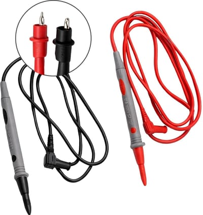 Meetkabels Multimeter - Testkabels Set - Elektrische Metingen - Gouden Contactpunten - 90 cm Lengte - Zwart