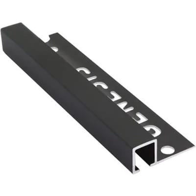 Genesis Hoekprofiel - Aluminium Zwart - 10x10x1mm 2,7m