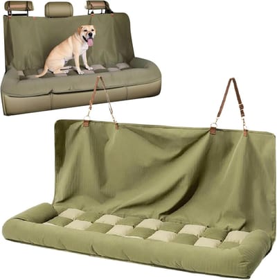 Honden Autostoelhoes - Beschermhoes Achterbank - Veilig Reizen - Waterdicht & Krasbestendig - Universele Pasvorm - Groen