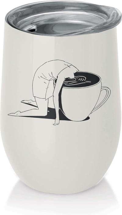 Chic.Mic Bioloco - Take a Sip - 420ML - Roestvrijstaal thermosbeker - Mountains Design - Dubbelwandig