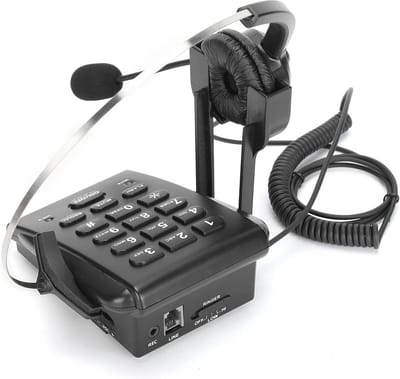 Solidchoice - Vaste Telefoon met Headset voor Callcenter met Omnidirectionele Microfoon