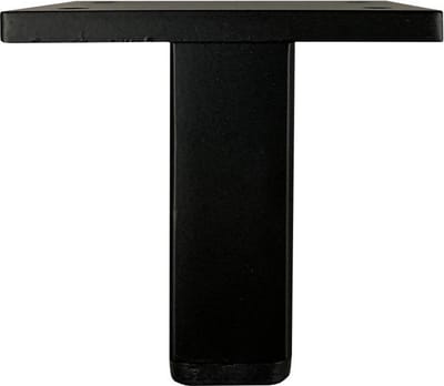 Stalen meubelpoot zwart rechthoek 2 bij 5 cm en hoogte 6 cm (2 x 5 cm) - Set van 4 stuks