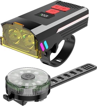 VHV - Fietsverlichting set - voorlicht en achterlicht - LED fietslicht USB-C oplaadbaar waterbestendig - voor stadsfiets, racefiets en mountainbike