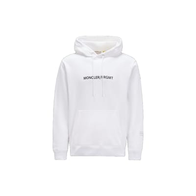 Moncler X Fragment Design SS23 Bloemenpatroon Gedrukte Losse Hoodie Unisex hoodies I209U8G00003M2372001 M white