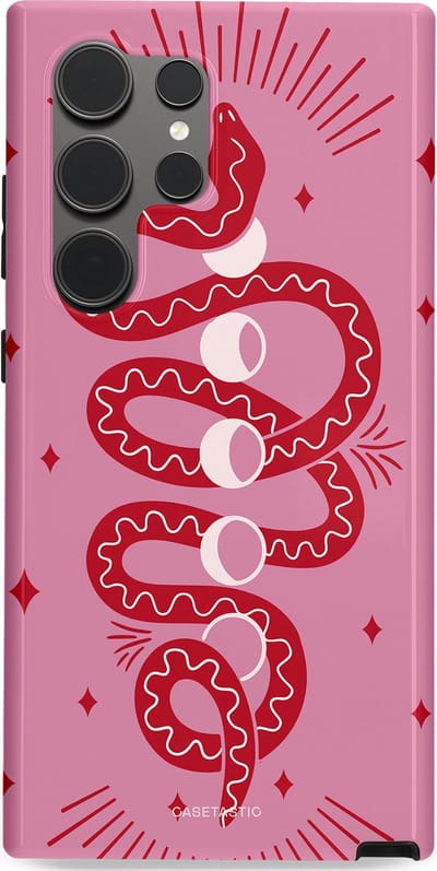 Casetastic Hoesje Geschikt voor Samsung S24 Ultra - Stijlvolle Beschermende Duo-layer Case - Eclipseslang