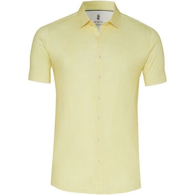 Desoto Overhemd Casual Kent Vertical Stripes Geel / male