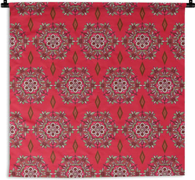 Wandkleed - Wanddoek - Mandala - Design - Bloem - 180x180 cm - Wandtapijt