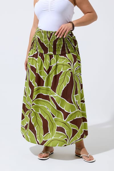 Limited Collection Groene Palmblad Rok Size 38
