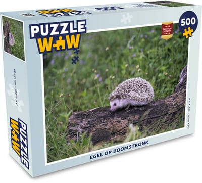 Puzzel Egel op boomstronk - Legpuzzel - Puzzel 500 stukjes