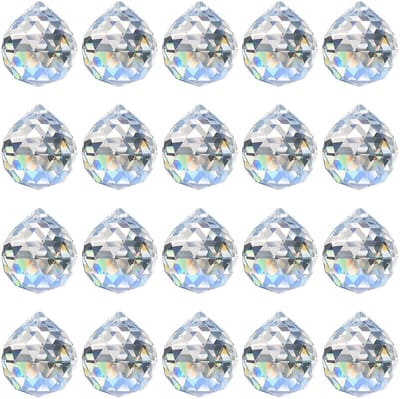 Dailygoods- Suncatcher 20 stuks - Prisma Kristallen 20mm - Raamdecoratie - Hanger - Ambachtelijke Set - Lichtbreking