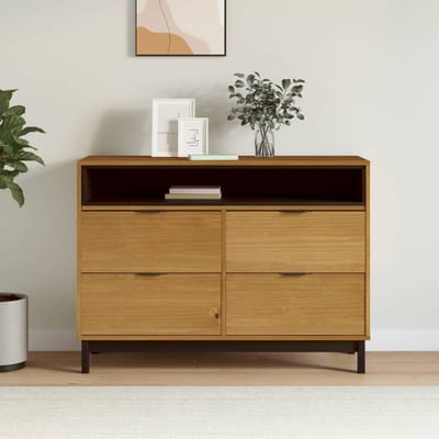 vidaXL - Ladekast - FLAM - 110x40x80 - cm - massief - grenenhout