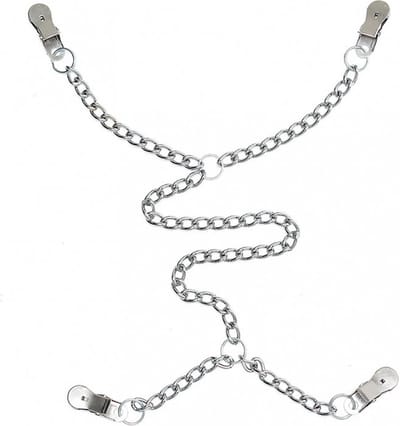 Bondage Play metalen tepelklem + schaamlipklem