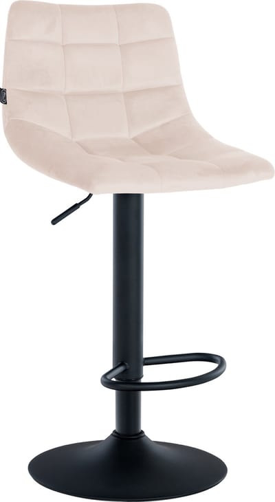 CLP Jerry Barkruk - Zonder armleuning - Met rugleuning - Verstelbaar - Fluweel - Velvet - zwart/beige