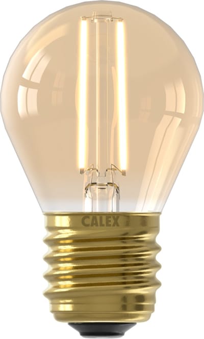 Calex Filament LED Lamp - E27 - P45 Lichtbron Goud - 3.5W - Dimbaar