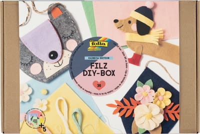 folia Filz DIY-Box Rainbow Edition, 36-delig