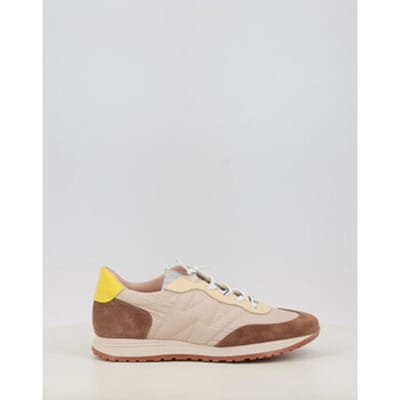 Wonders Towanda02 beige leren sneakers