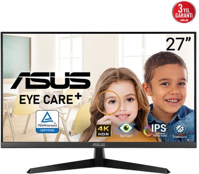 ASUS VY27UQ Eye Care Monitor - 4K UHD - Speakers - 5ms - 60hz - 27 inch