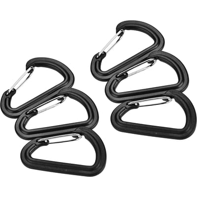 20 stuks Plastic Karabijnhaak Klimmen Wandelen Vergrendelingsgesp Sleutelhanger Buitensport Accessoire