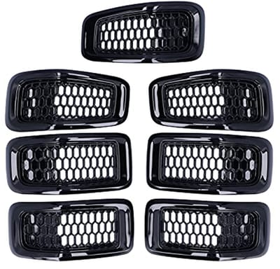 Auto Grille Inserts, 7 Stuks Grille Beschermtrim Accessoires voor Cherokee 2014-2018