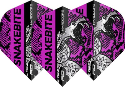 Red Dragon Peter Wright Hardcore Snakebite Coiled Snake Purple - Dart Flights