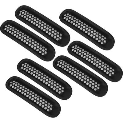 7 stuks Clip-on Voorste Mesh Grille Inzetstukken Past voor Jeep JK Wrangler 2007 2015 gray