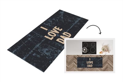 Keukenloper - Loper keuken - Spreuken - Papa cadeau - Vaderdag - Quote - I love Dad - 120x50 cm - Keukenloper vinyl