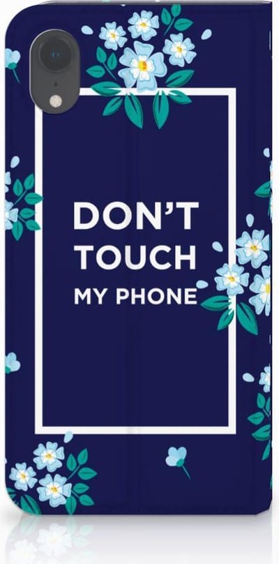 Apple iPhone Xr Design Case Flowers Blue DTMP