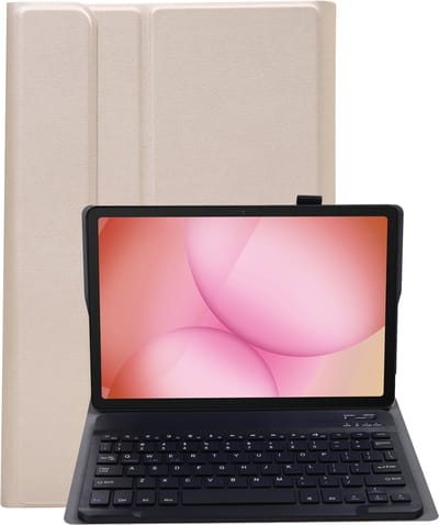 Hoes - Geschikt voor Samsung Galaxy Tab A11 Plus - Keyboard Book Cover - Toetsenbord Case - Hoesje - Goud