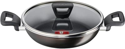 Omelet Pan - Koekenpan XL - Lekker Koken - Thermo-Signal Technologie - 24 cm - Bruin
