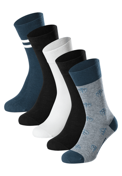 Herensokken, set van 5, meerkleurig - Fashion 39/42