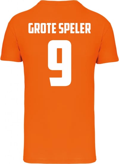T-shirt Grote Speler 9 | Oranje shirt | Oranje | maat XS