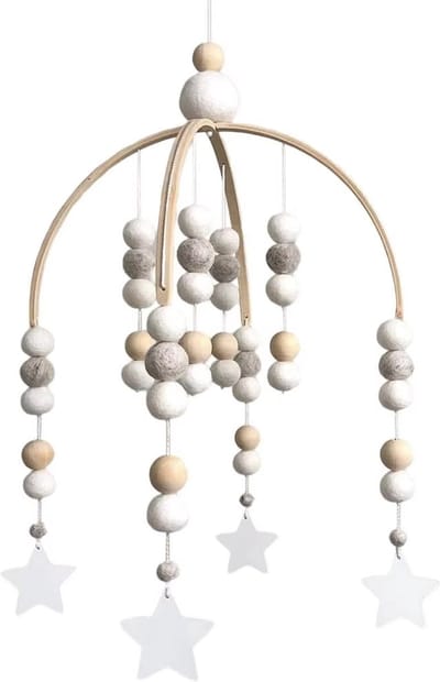 Nixnix® - Baby bed mobiel Sterren - Windgong - Box - Kinderbed - Hout